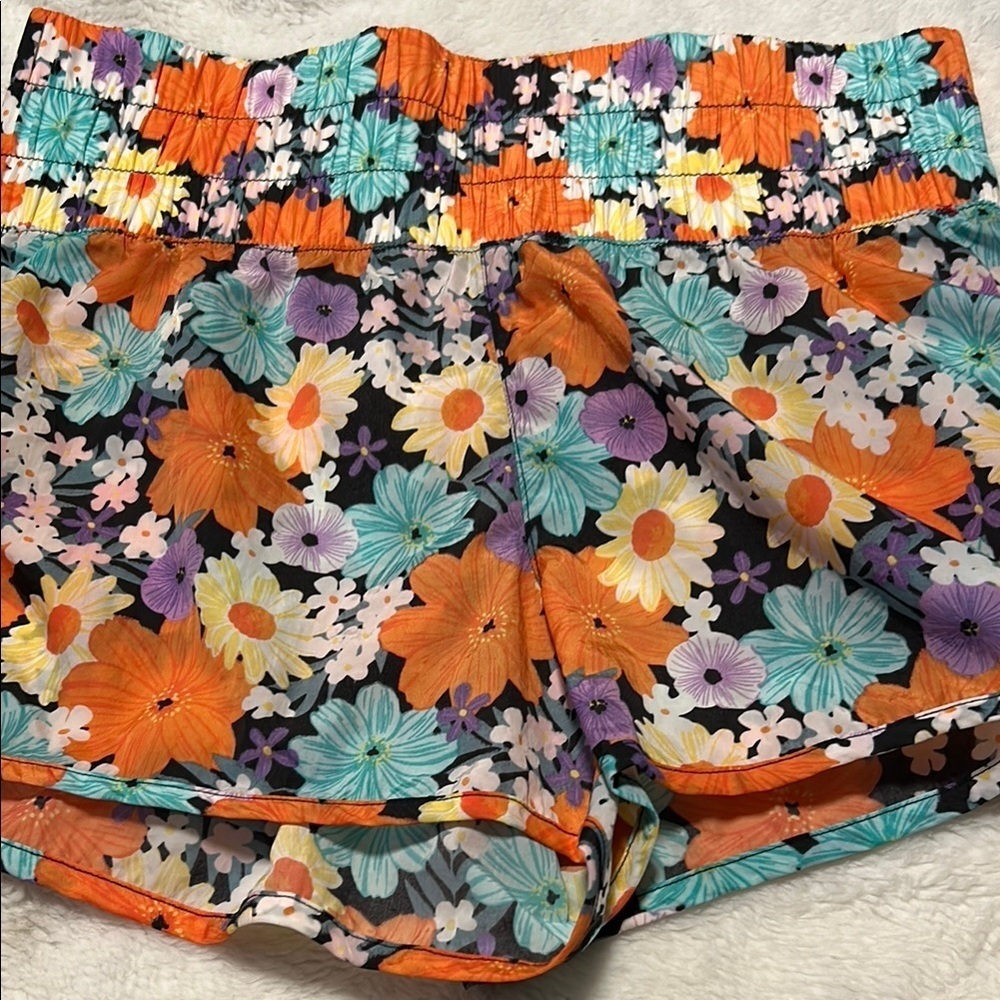 Dip Athletic Shorts Orange and Blue Vibrant Design